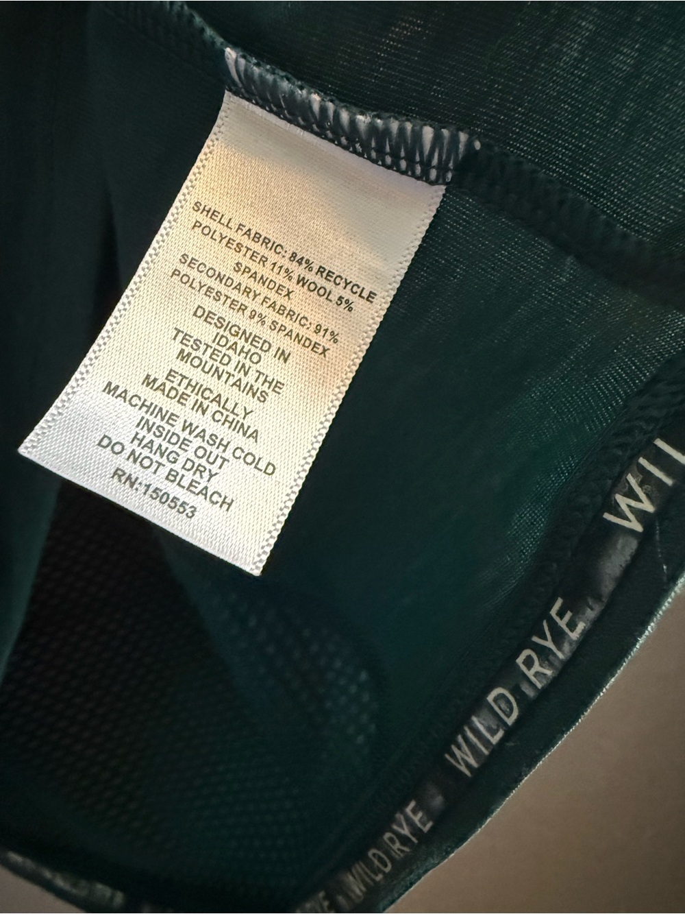WILD RYE • Teal performance technical short sleeve top tee - size 8 - Picture 3 of 4